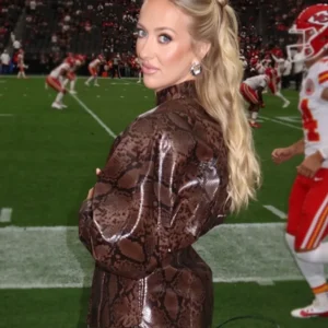 shop Brittany Mahomes Snake Print Jacket