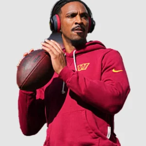 shop Jayden Daniels 2026 Washington Commanders Sideline Club Hoodie