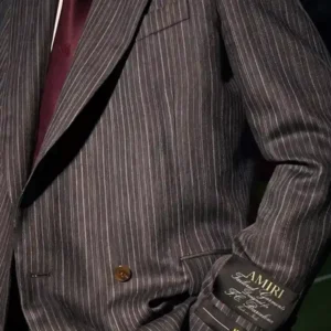 shop now AMIRI Barcelona 26-27 Tailored Grey Pinstripe Suit