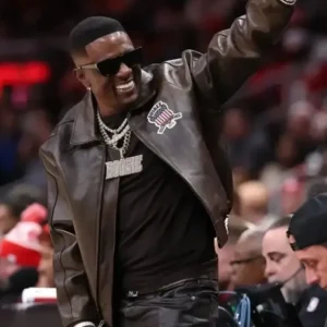 shop now Boosie Badazz Chicago Bulls v Atlanta Hawks Leather Jacket For Sale