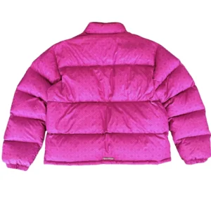 shop now Kai Cenat Chrome Hearts Pink Puffer Jacket