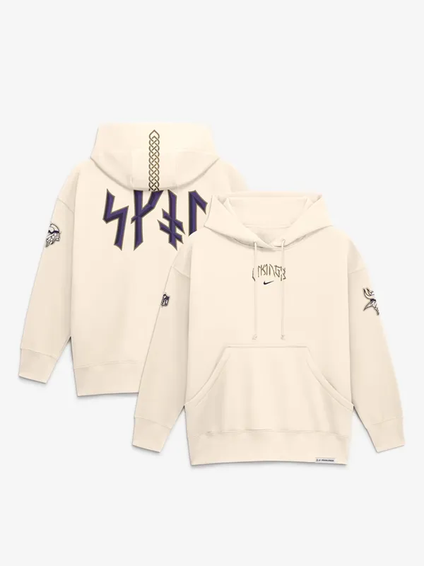 shop now Minnesota Vikings Nike Cream 2026 Rivalries Pullover Hoodie