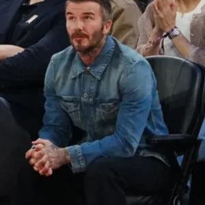 shop now NBA China Games 2026 David Beckham Denim Jacket
