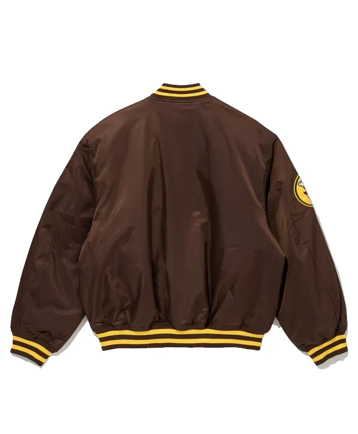 shop now New Era San Diego Padres MLB Stadium Nylon Bomber Jacket