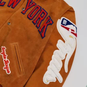 shop now New York Knicks Fanatics 2026 NBA Finals Champions Artisan Jacket