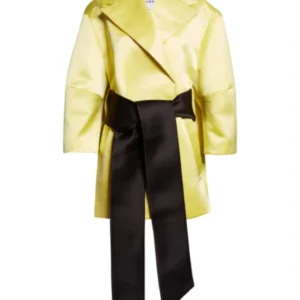 shop now The Kardashians S08 Kris Jenner Yellow Wrap Coat
